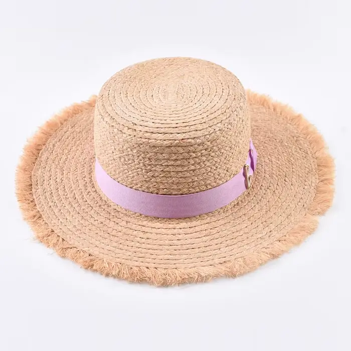 Chapeaux de paille en raphia naturel pour femmes