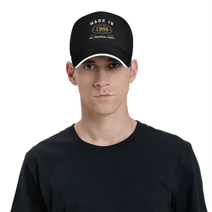 Hommes femmes nées en 1966 vintage âge 60 ans drôle 60th anniversaire chapeau mode casquette de Baseball