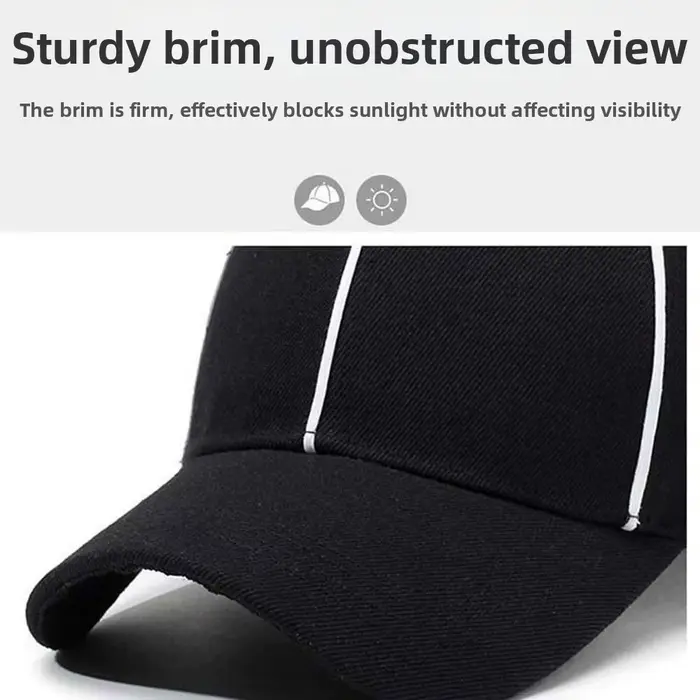 Casquette d'arbitre professionnelle réglable avec bordure contrastante polyvalente pour homme et femme quatre saisons usage sportif et détente