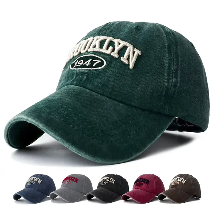 2025 haute qualité Brooklyn broderie Snapback chapeau pour hommes Vintage noir vert lavé casquettes de Baseball pour femmes Gorras Hombre