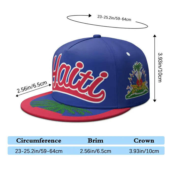 Casquette à visière plate Haïti