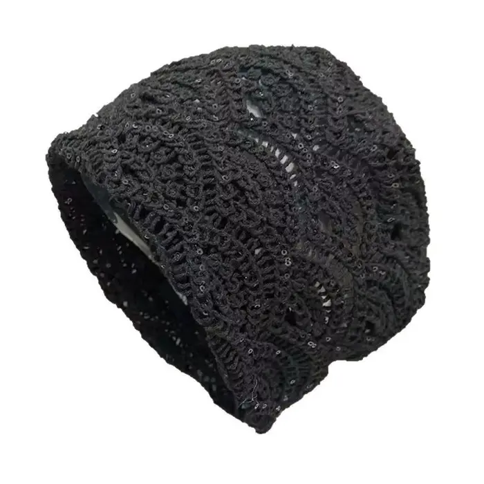 Bonnet ample vintage en crochet pour femme