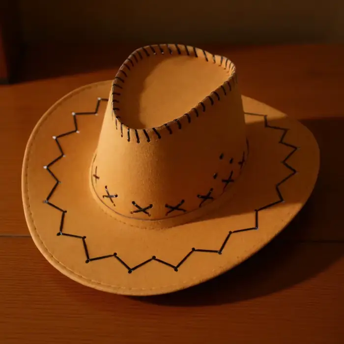 Chapeau de cowboy occidental pour enfants en polyester solide style sport décontracté pour activités de plein air fêtes costumées occasions spéciales