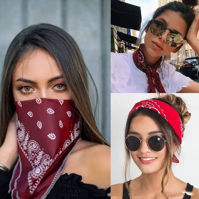 Bandana carré punk pour filles et femmes