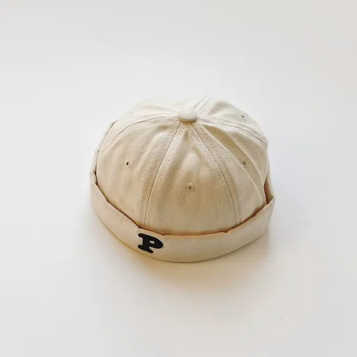 Lettres Vintage brodées bébé chapeau sans bords printemps enfants garçons filles Hip Hop Docker casq