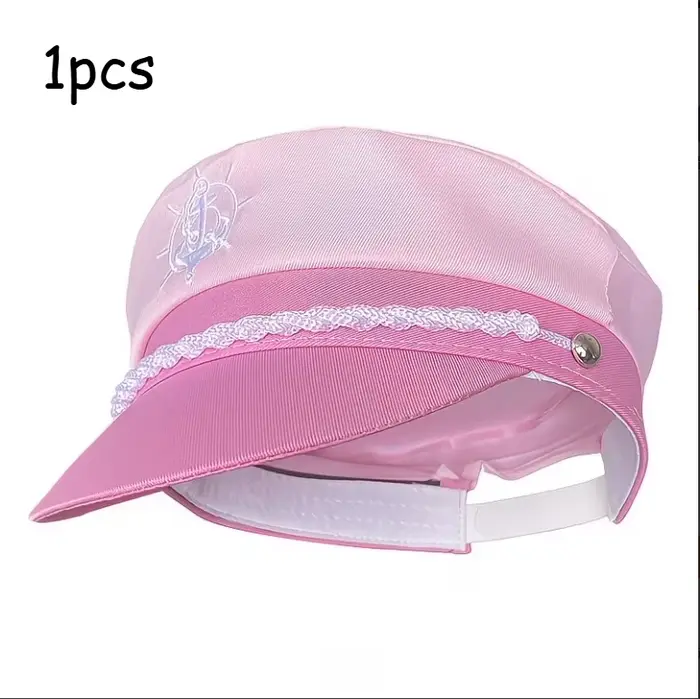 Ensemble chapeau et écharpe en velours rose et bleu marine pour femme, 2 pièces, accessoires de cost