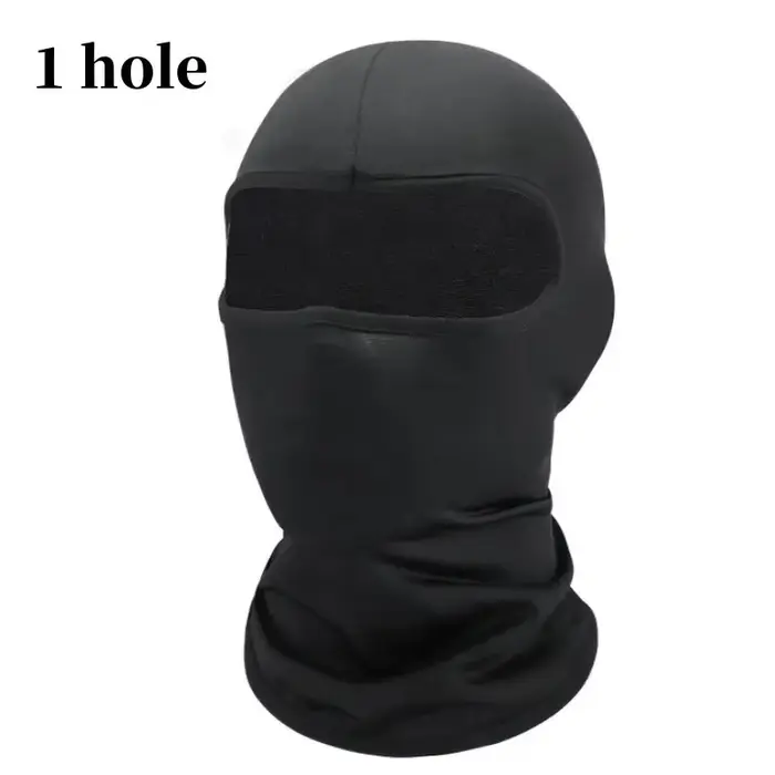 Cagoule d'été noire intégrale sans trou pour homme et femme, protection solaire UV, pour vélo, moto,