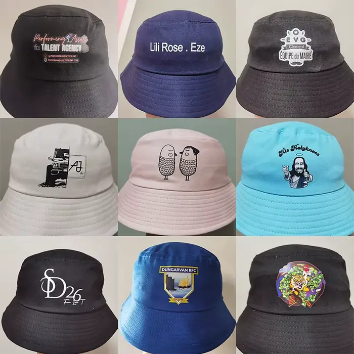 Chapeau seau avec LOGO personnalisé