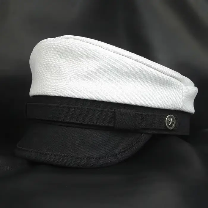 Casquette de marin marine pour femme, casquettes de l'armée militaire, chapeaux de moto à dessus pla