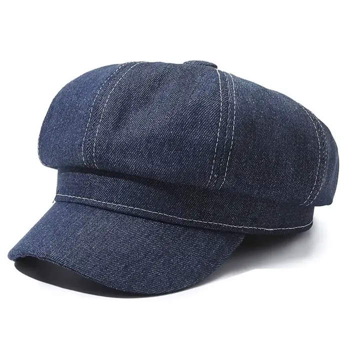 Casquette béret Newsboy en Denim pour femmes