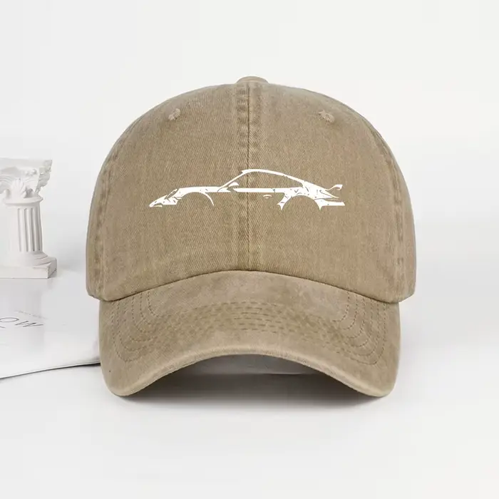 Casquette de baseball pour homme, style silhouette de voiture de sport classique, rétro, en coton dé