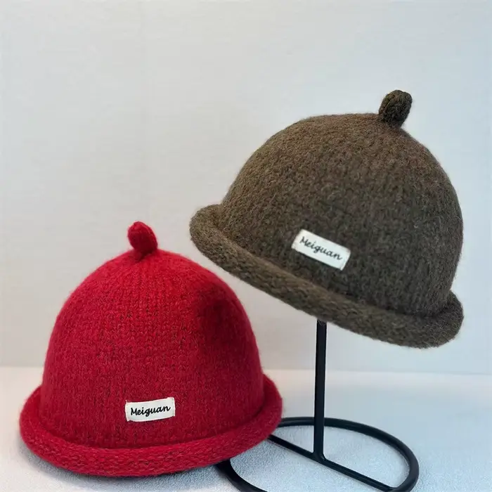Bonnet en laine tricoté à bord retourné pour femmes minimaliste élégant pour les journées froides et les occasions spéciales