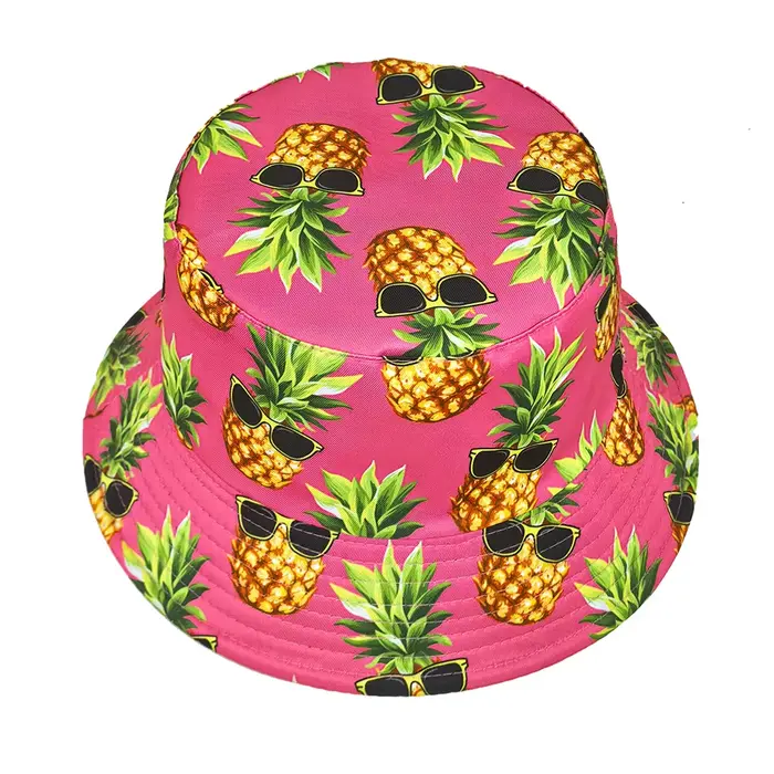 Chapeau Bob Amusant à Motif Ananas pour Femmes et Hommes