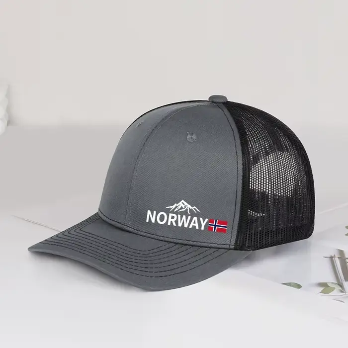 Casquette de camionneur en maille souvenir de Norvège, réglable, unisexe, cadeau pour les amateurs d