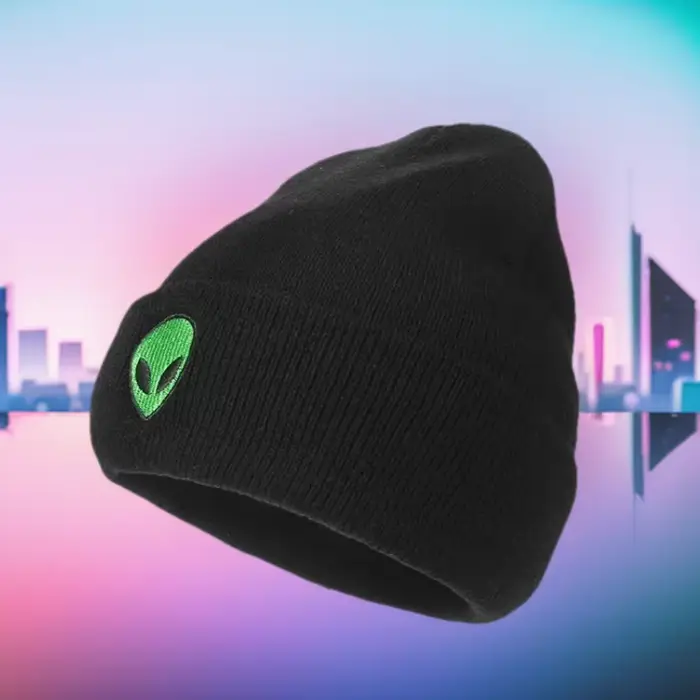 Nouveau chapeau en tricot Style Hip-hop motif de crâne broderie