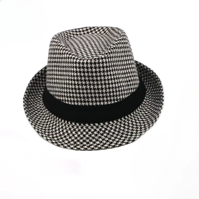 Printemps été nouveau moyen âge hommes haut-de-forme mode tricoté Jazz Gentleman noir Chapeay Fedoras seau chapeau casquettes