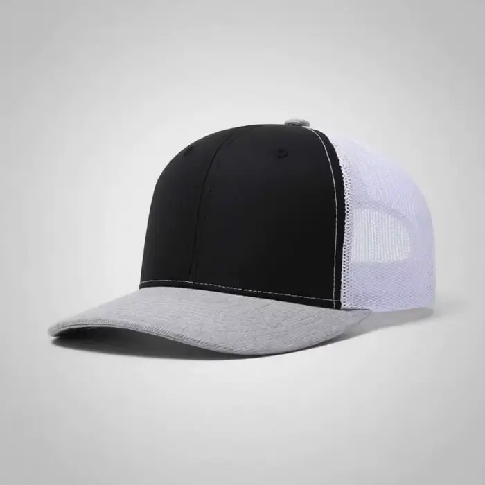 Casquette unisexe à visière légèrement incurvée style trucker pour hommes et femmes