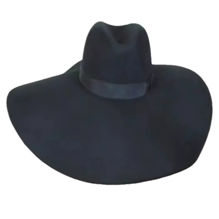 Chapeau haut de gamme noir style français en laine