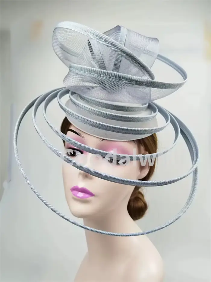 Chapeau fascinateur vert pour mariage Derby femmes maille casque mariée charmant chapellerie de mari