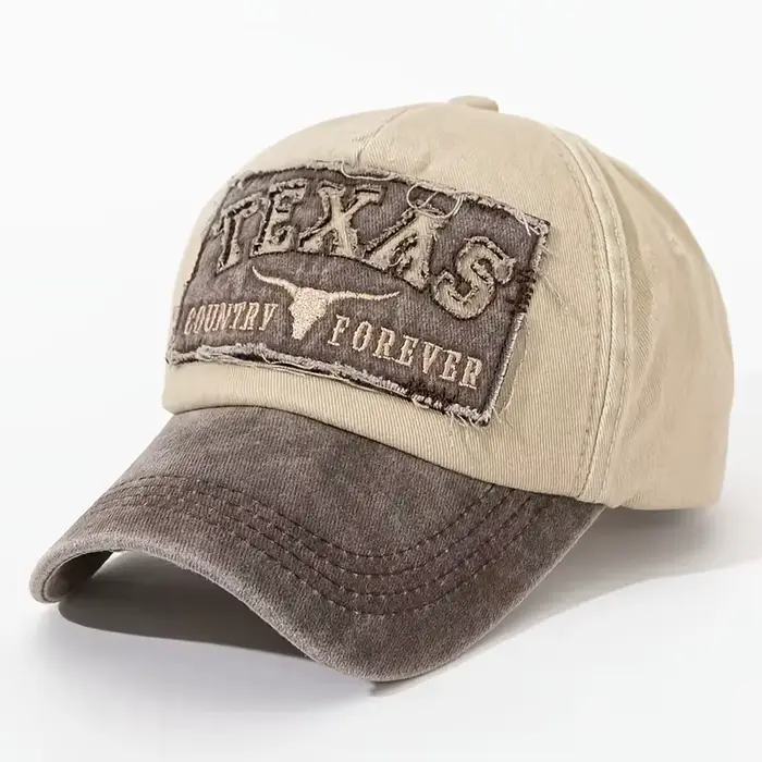 Casquette de baseball vintage brodée Texas pour hommes et femmes