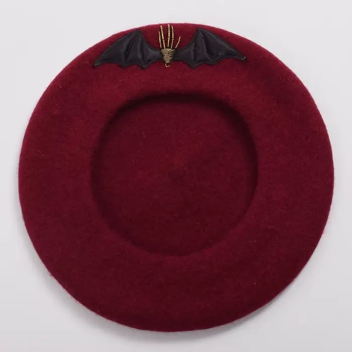 Béret gothique chapeau doux femmes Steampunk décontracté Lolita casquettes Vintage laine chaud bonnet chapeaux