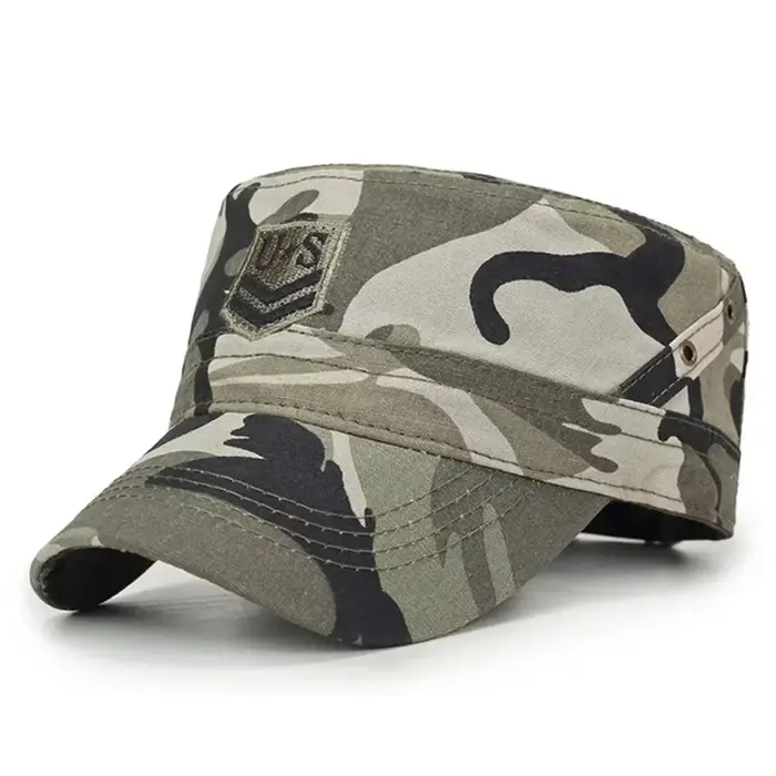 Casquette militaire brodée de lettres américaines