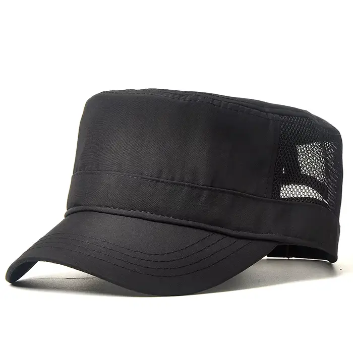 Casquettes à dessus plat en maille de grande taille pour adultes, chapeau de soleil de l'armée décon