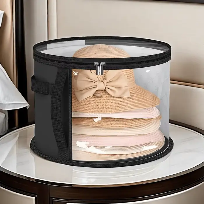 Boîte de rangement pour chapeaux pliable extra-large – Tissu non tissé durable, résistant aux taches