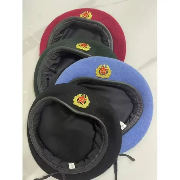 Béret militaire en laine de Style russe