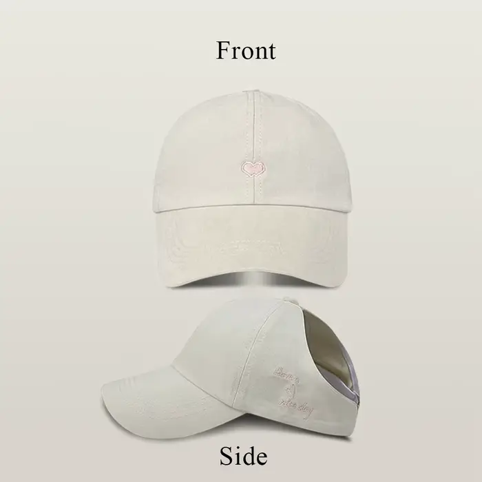 Casquette de Baseball pour Enfant Fille et Garçon, Chapeau de Soleil, Dos Creux, Queue de Cheval, Sn