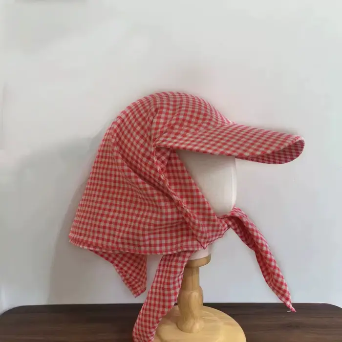 1 pièce Casquette-foulard coréenne à lanières pour femmes et filles, protection solaire, style Hip H