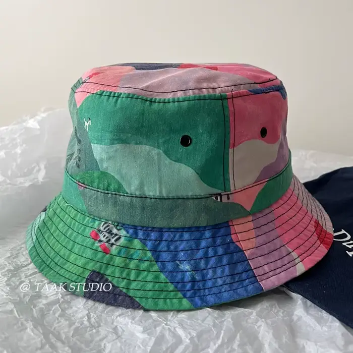 Harajuku Niche tendance coloré Tie-dye seau chapeau hommes et femmes printemps et été loisirs paraso