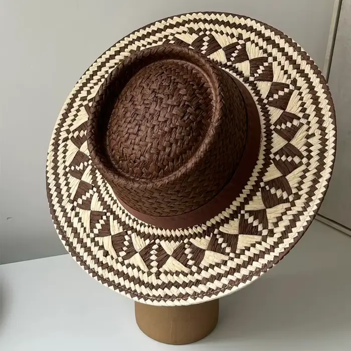 Chapeau de paille femmes respirant