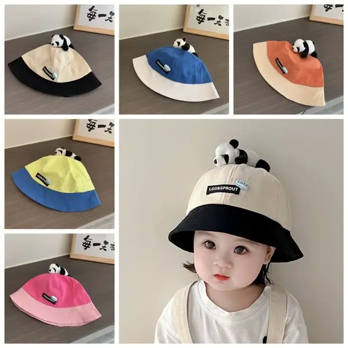 Printemps été mignon Panda seau chapeau en plein air bébé pêcheur casquette enfants garçons filles