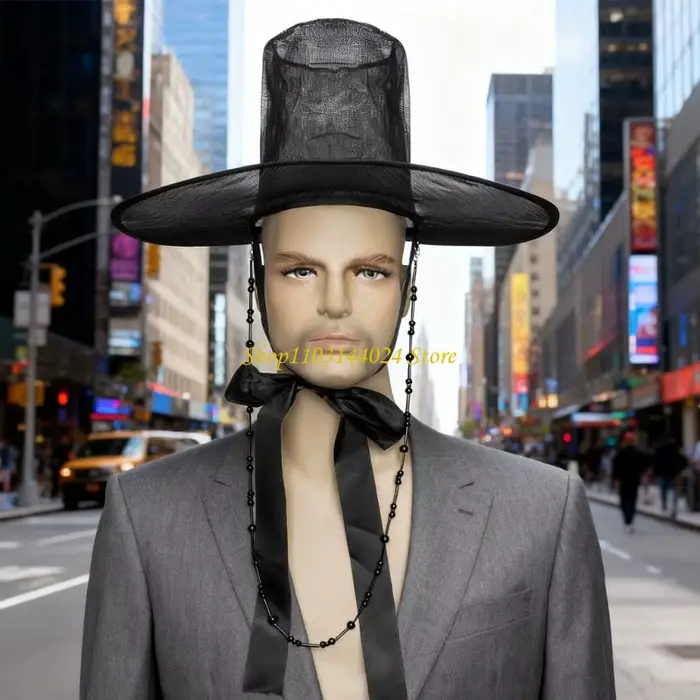 Chapeau Bob Coréen Traditionnel avec Sangle de Poitrine Réglable