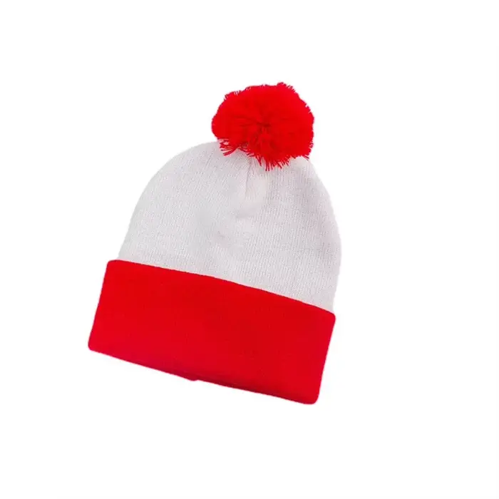 Où est Wally Waldo Chapeau tricoté rouge blanc Cosplay Halloween cadeau de Noël hiver chaud épais ca