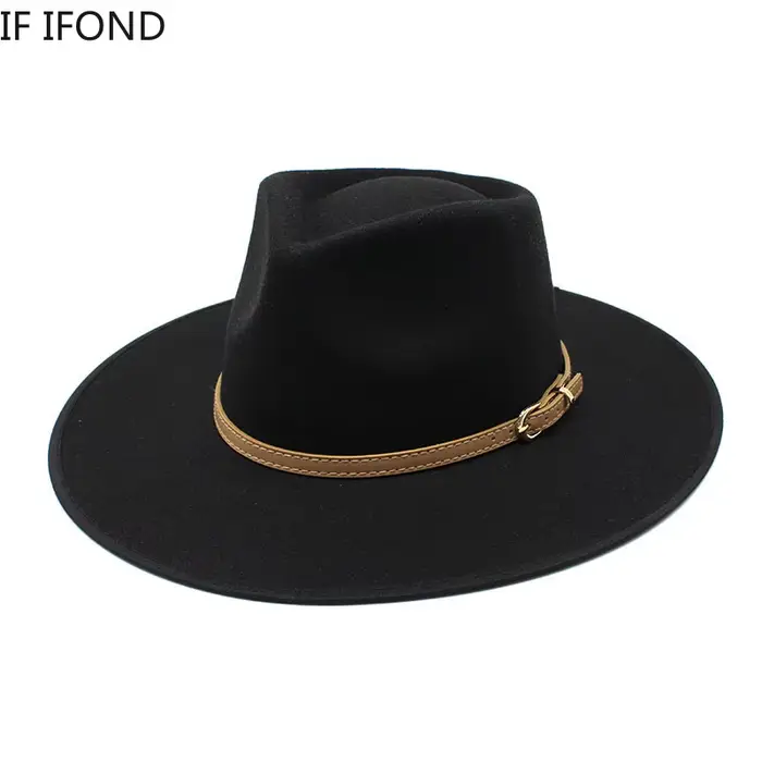 Chapeaux Fedoras en laine pour femmes