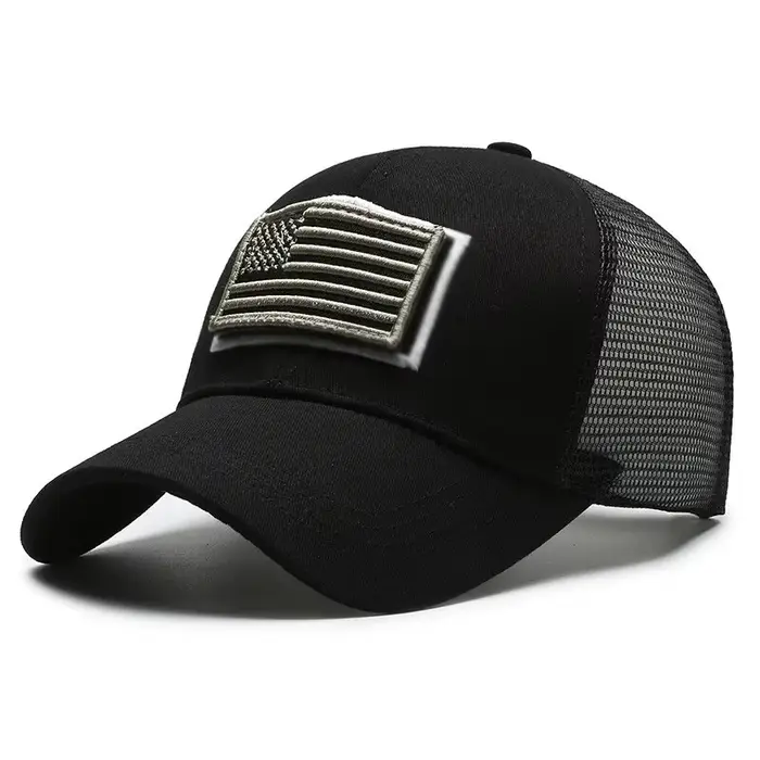 Drapeau américain Camouflage Autocollant Brodé Casquette de Baseball Net Chapeau Hommes
