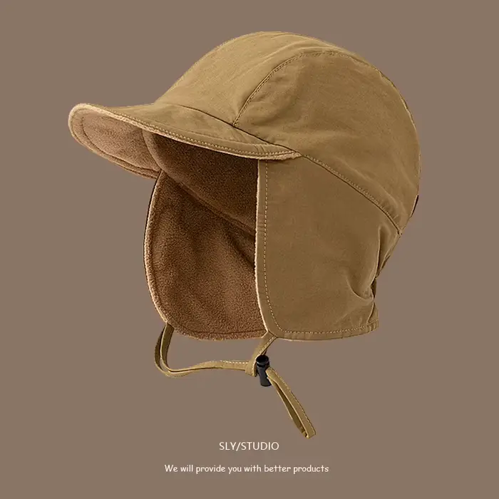 Chapeau de pilote américain pour hommes et femmes, chapeau de Ski chaud en velours, personnalisé, Pr