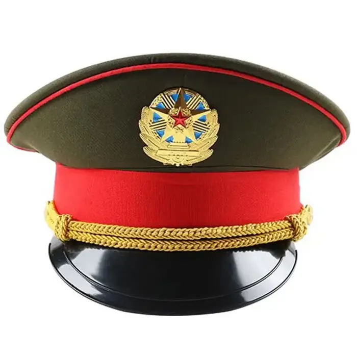 Casquette de performance rouge de mode britannique chapeau militaire vert flanelle acétate pour hommes adultes occasions spéciales urbaines randonnées