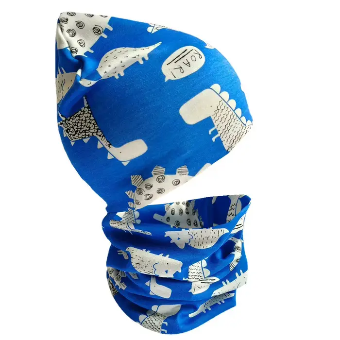 Ensemble de Chapeaux et Écharpes de Dessin Animé pour Enfant, 2 Pièces, Bonnet pour Nouveau-né Garço