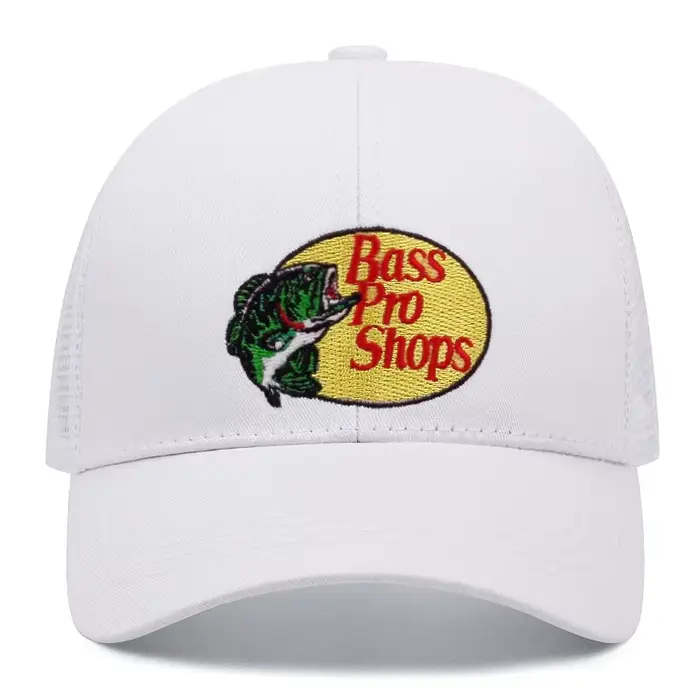 Casquette de baseball Bass pour hommes et femmes décontractée style hip-hop protection solaire été respirante en maille couleurs brun orange rouge noir