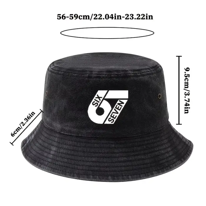 Chapeau Bob Unisexe Imprimé SIX SEVEN (170-180 cm)