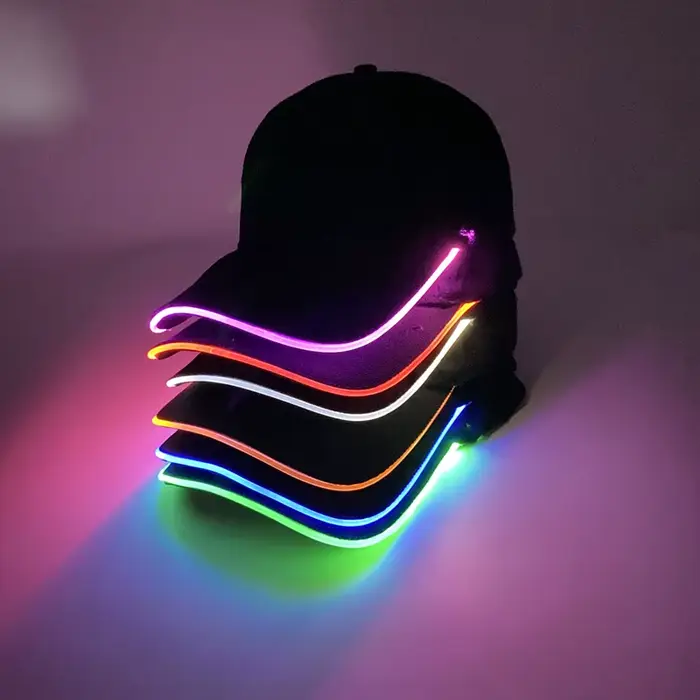 Casquette de baseball LED lumineuse clignotante pour fête
