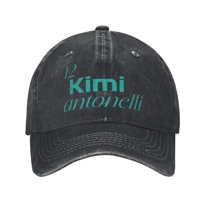 Casquettes de baseball Kimi Antonelli pour hommes et femmes, casquettes en denim délavé, casquette r