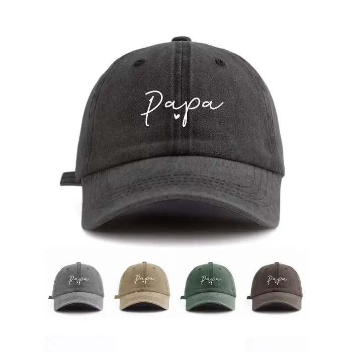 Casquette de baseball PAPA délavée, rétro et décontractée, réglable, protection solaire, pour homme et femme, usages quotidiens et occasions spéciales