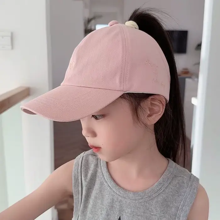 Casquette de Baseball pour enfants de 2 à 12 ans, mignon, cœur d'amour, creux, grand bord, queue de 