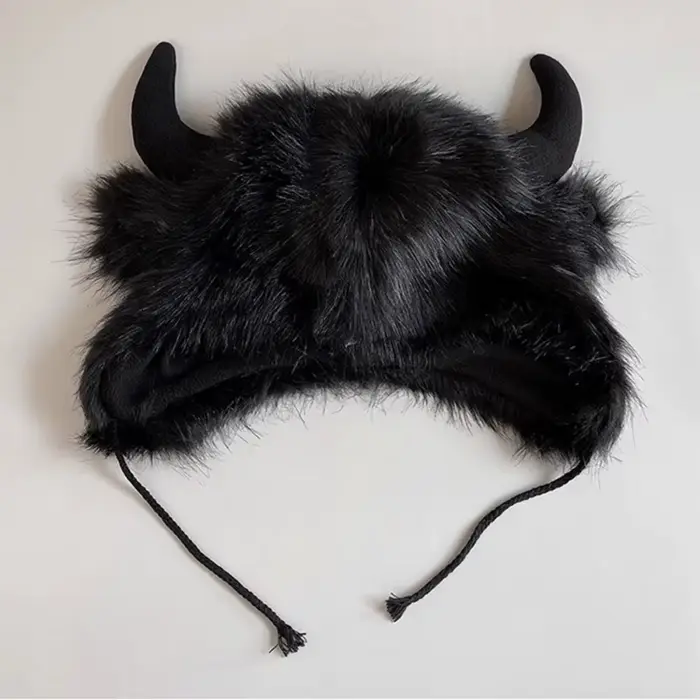 Chapeau Bullhead unisexe de haute qualité avec cornes