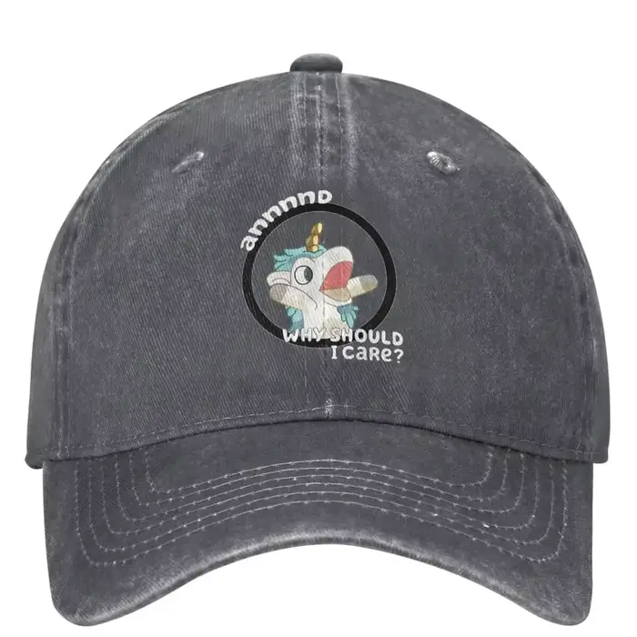 Casquette de Baseball délavée drôle Blueys Unicorse pourquoi devrait j'ai soin