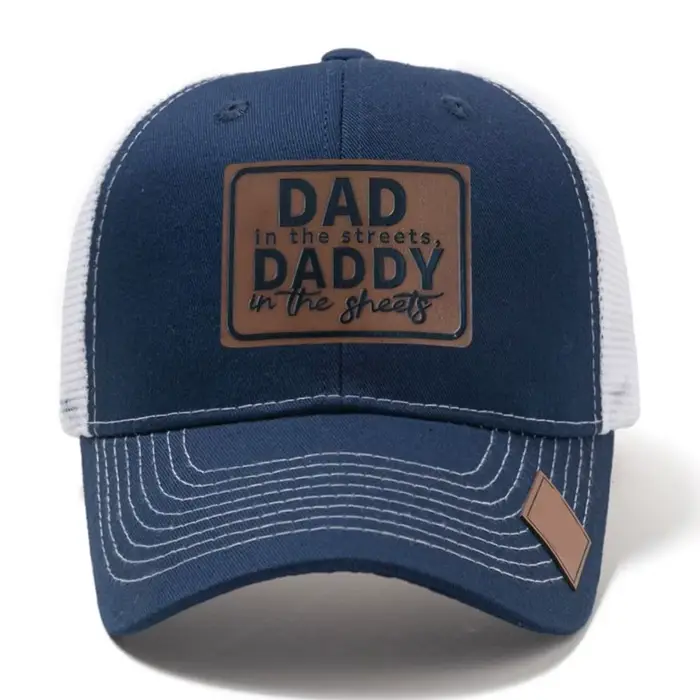 Casquette Snapback DAD en cuir avec patch